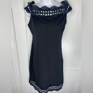 Love by Design NWT Nordstrom Elegant Black Lace Off-Shoulder Dress